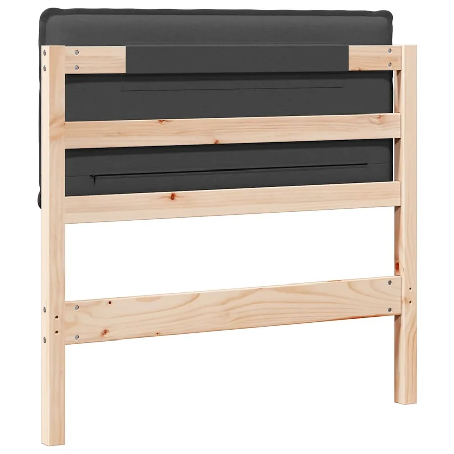 Tête de lit capitonnée Gris Naturel et Foncé 80 cm Pin massif - 6