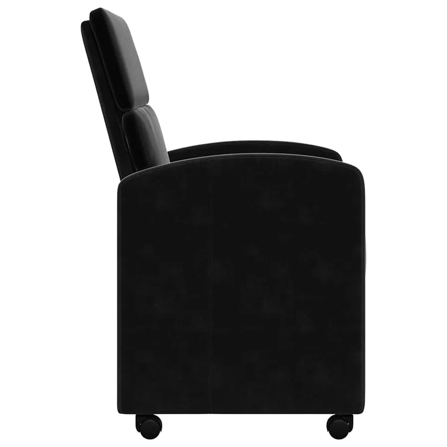 Chaises de Salle à Manger avec Roues 2 pcs Noir 58 x 65 x 98 cm - 5