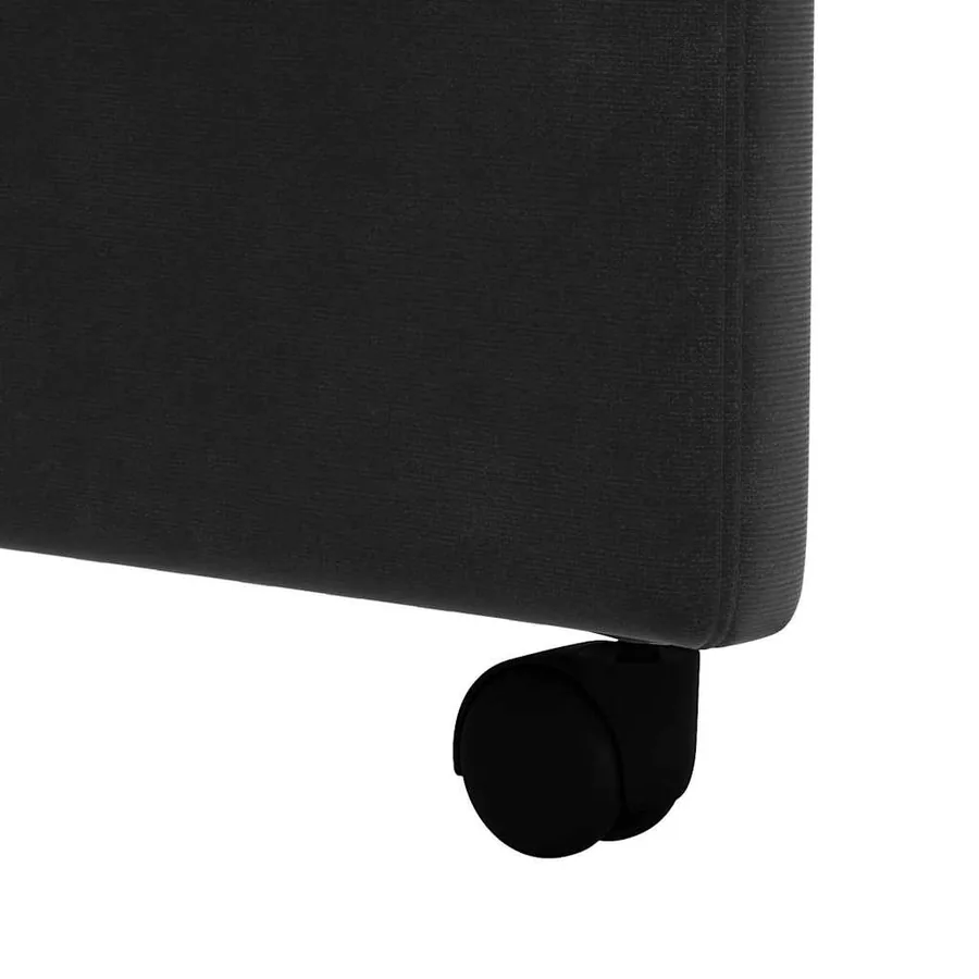 Chaises de Salle à Manger avec Roues 2 pcs Noir 58 x 65 x 98 cm - 9