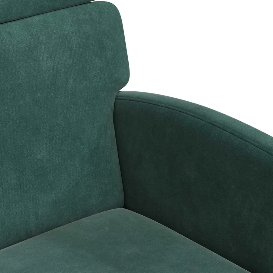 Chaises de Salle à Manger avec Roues 2 pcs Vert foncé Velours - 7