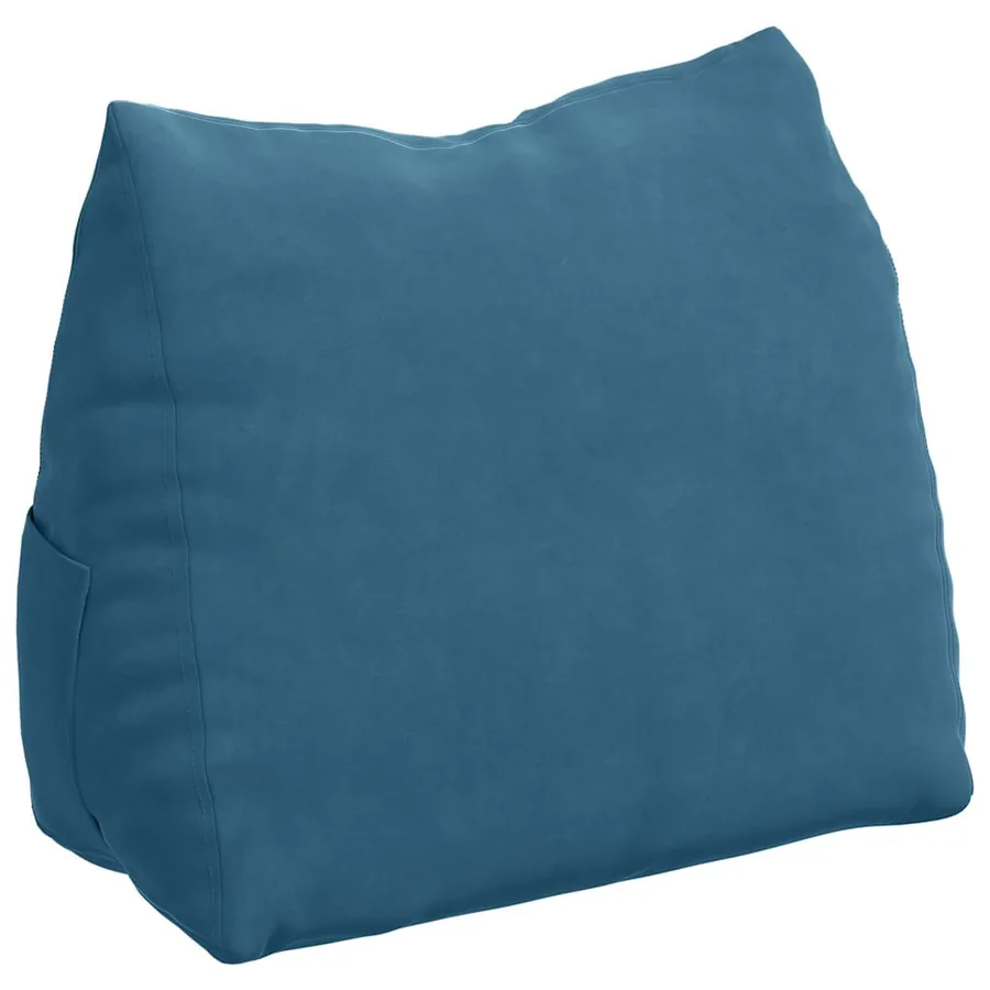 Coussin de Dos Bleu 60 x 20 x 50 cm Tissu en velours côtelé - 2