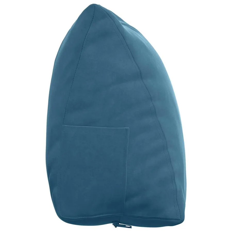 Coussin de Dos Bleu 60 x 20 x 50 cm Tissu en velours côtelé - 7