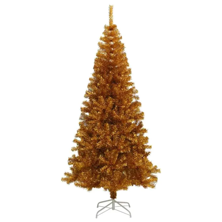 Sapin de Noël avec 300 LED avec support Doré 180 cm PET - 2