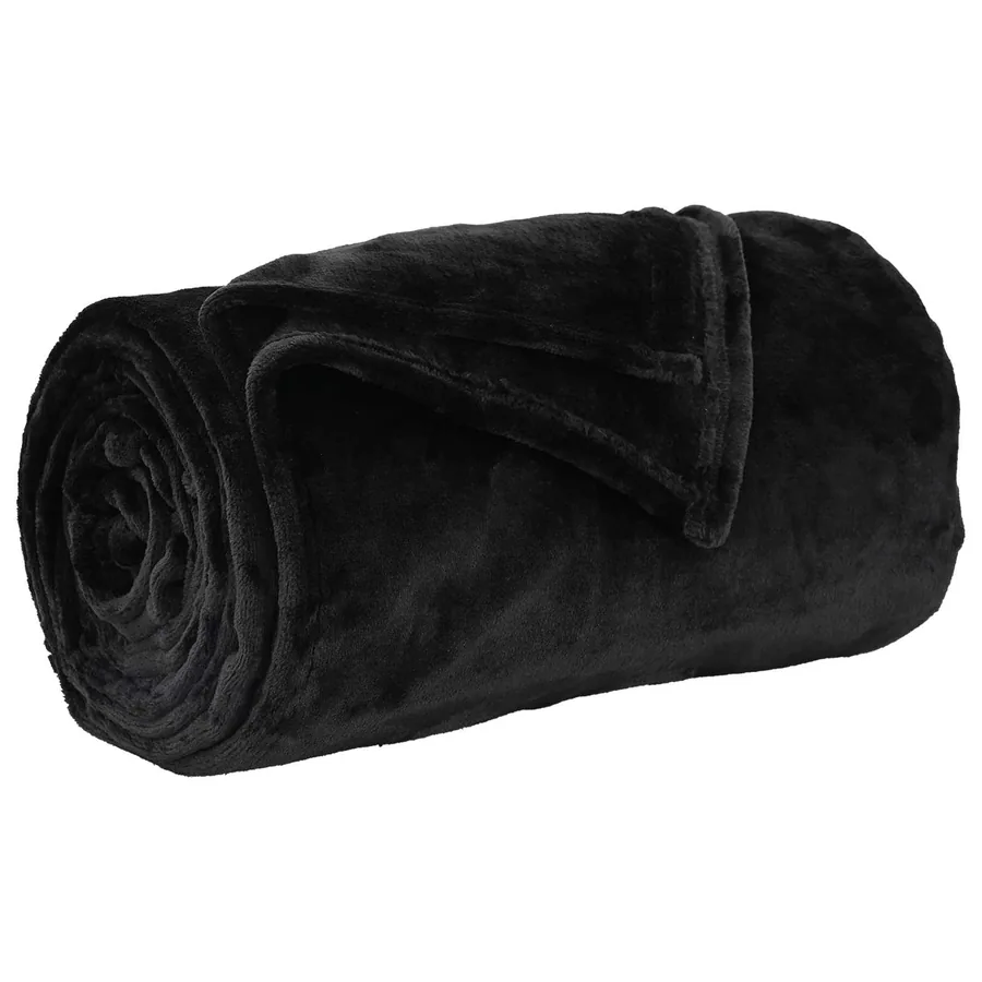Couvertures à jeter 6 pcs Noir 150 x 200 cm Toison - 4