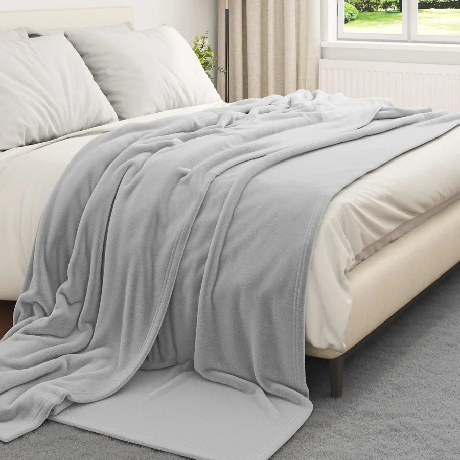 Couvertures à jeter 6 pcs Gris 240 x 270 cm Toison - 3