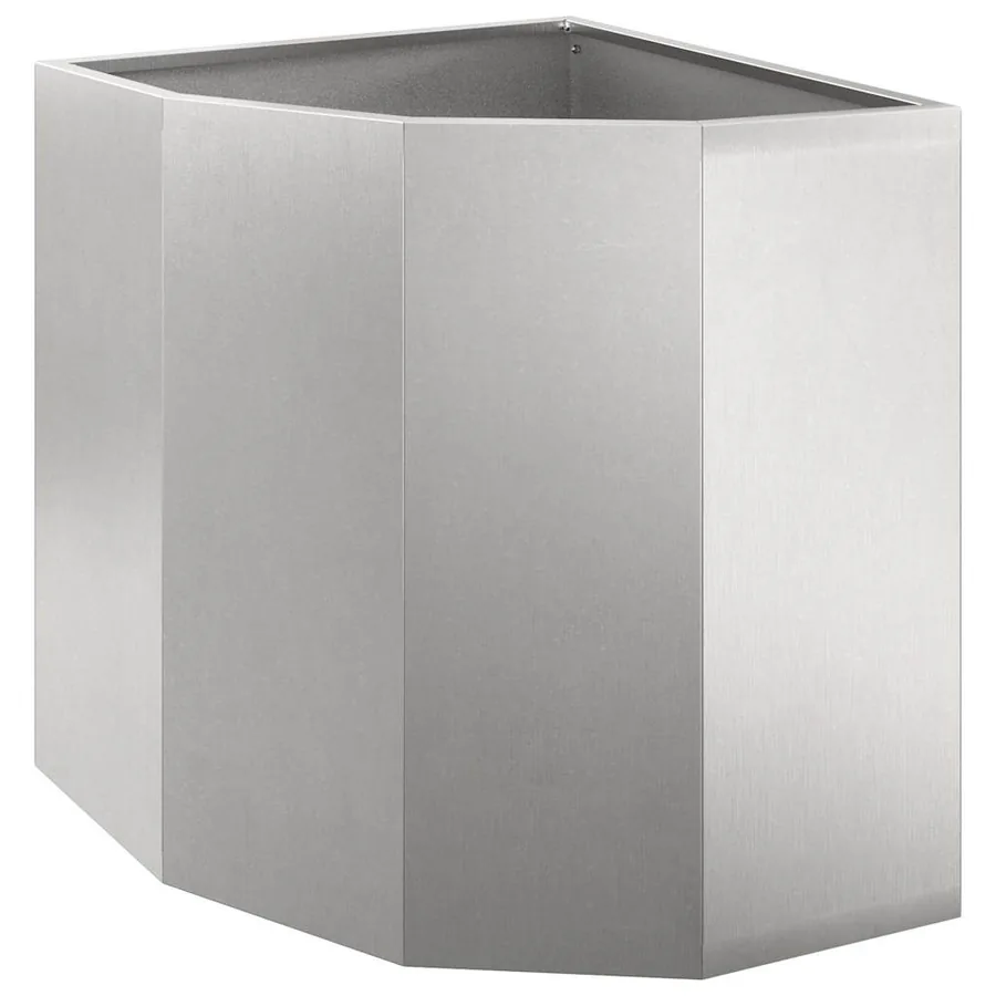 Jardinière d'Angle Argent 45 x 45 x 50 cm Acier inoxydable - 2