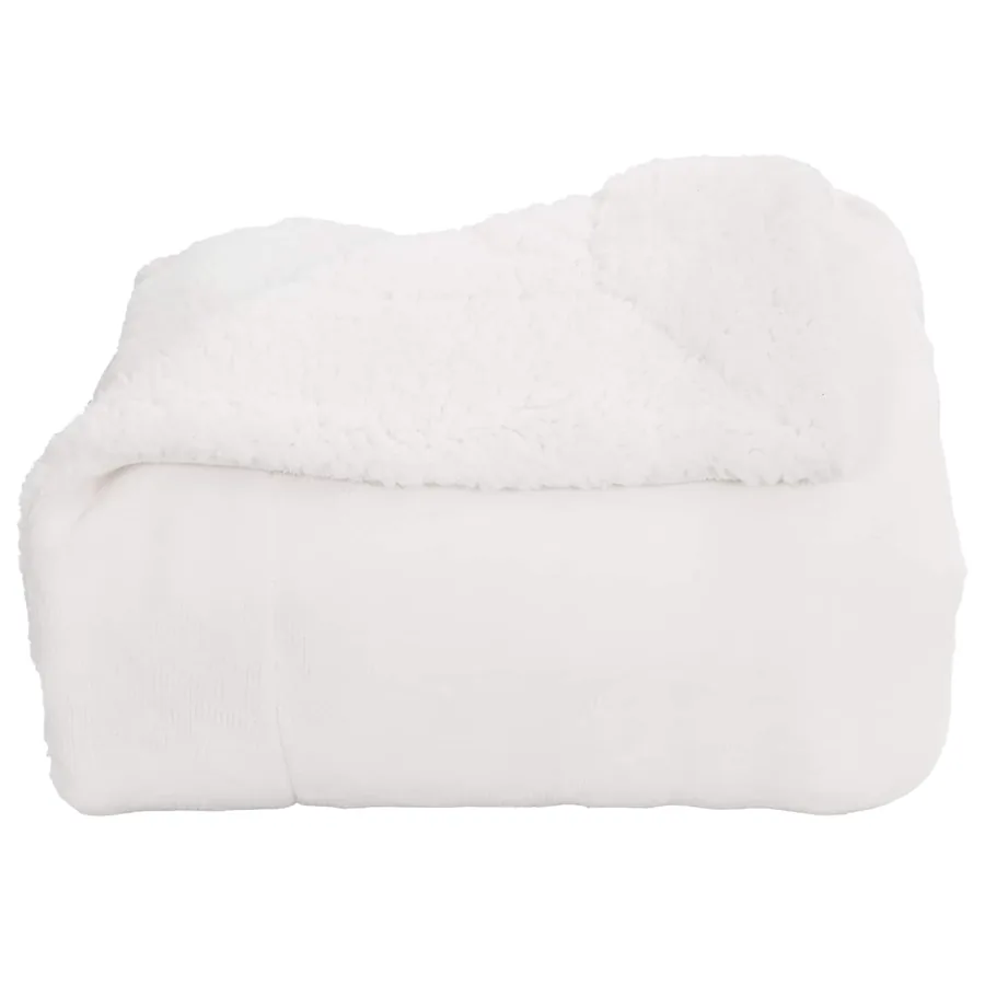 Jeté Blanc 130 x 150 cm Toison - 4