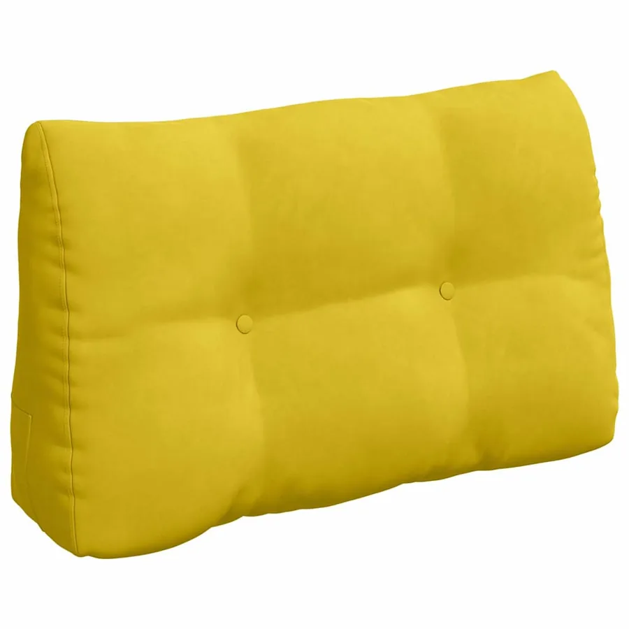 Coussin de Dos Jaune 80 x 24 x 50 cm Velours - 2