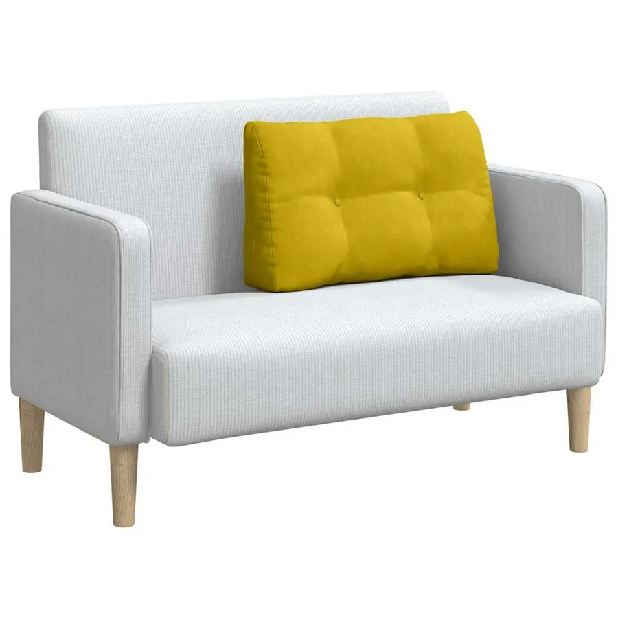 Coussin de Dos Jaune 80 x 24 x 50 cm Velours - 3