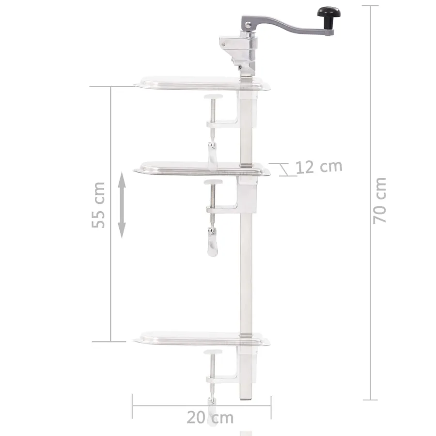 Ouvre-boîte de conserve Argenté 70 cm Aluminium et inox - 7