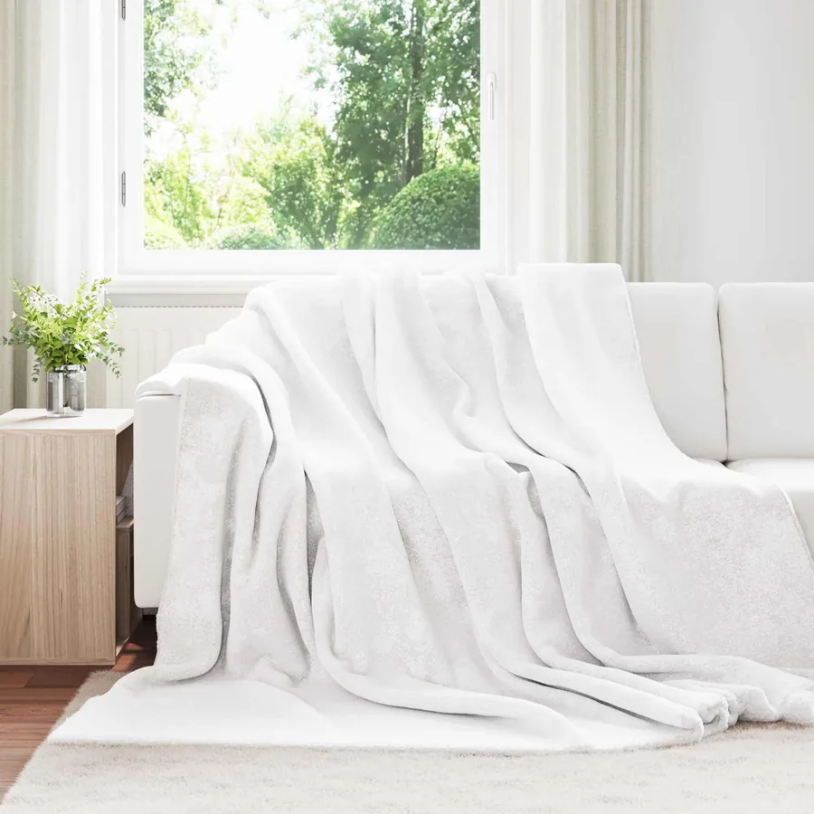Jeté Blanc 240 x 270 cm Toison