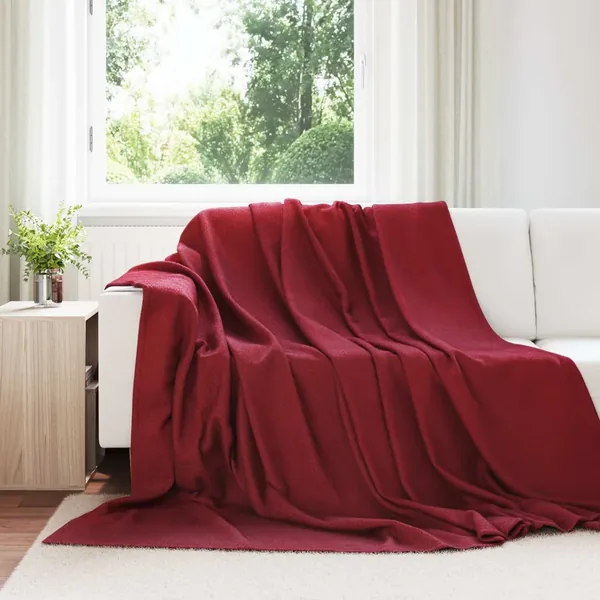 Couvertures à jeter 24 pcs Rouge Bordeaux 240 x 220 cm Toison
