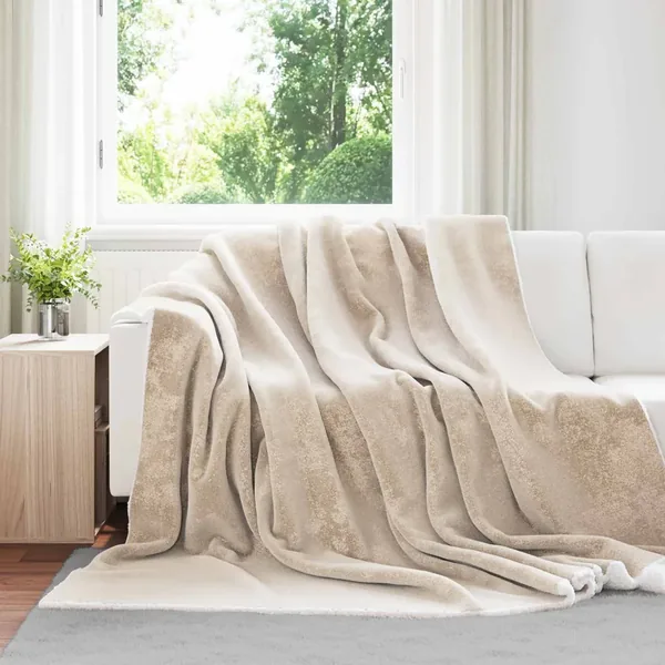 Jeté Beige 240 x 270 cm Toison