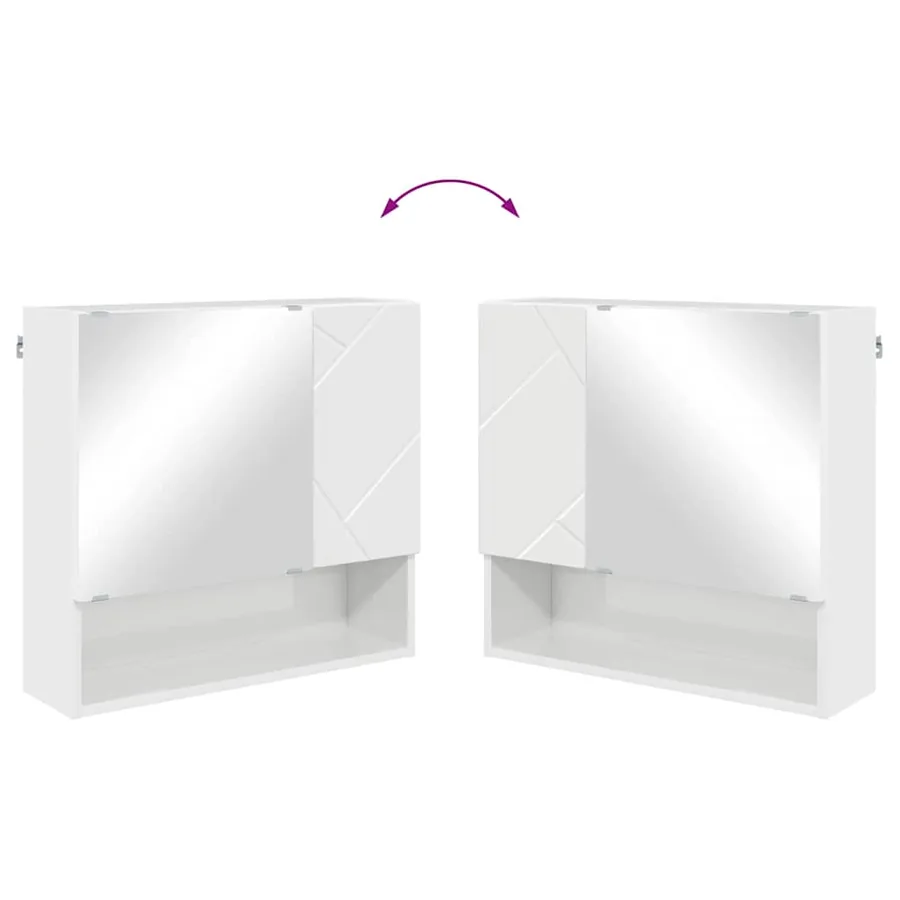 Ensemble de mobilier de salle de bain 5 pcs Blanc brillant - 12