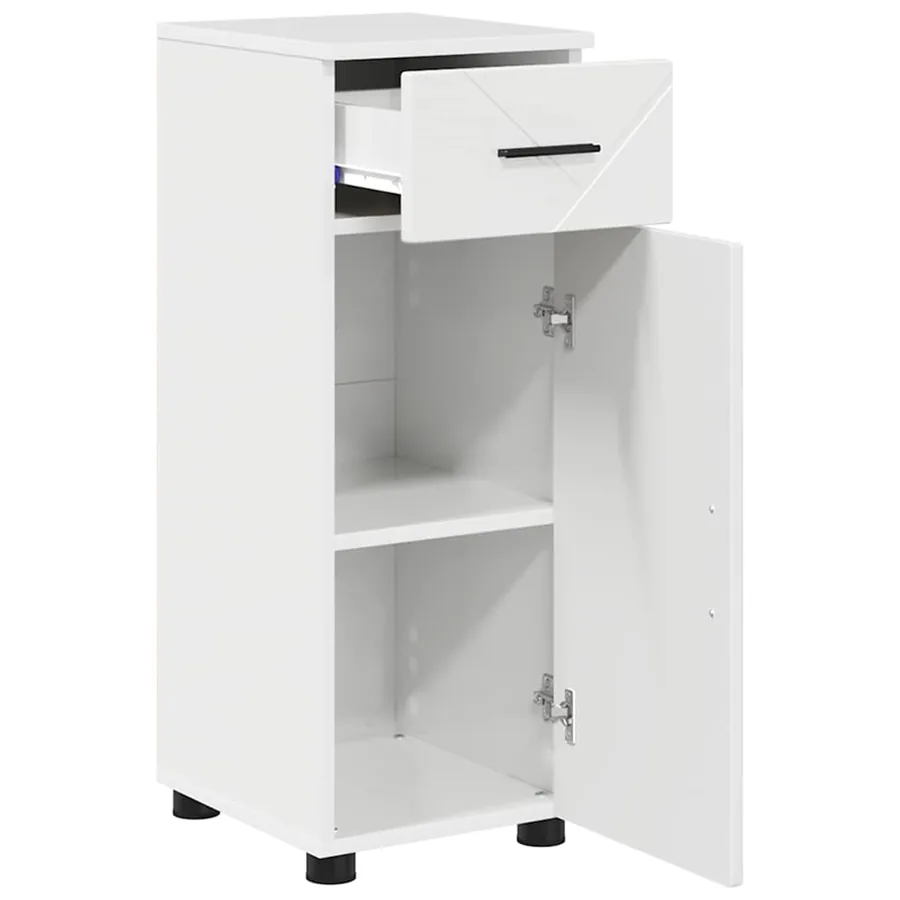 Ensemble de mobilier de salle de bain 3 pcs Blanc brillant - 6