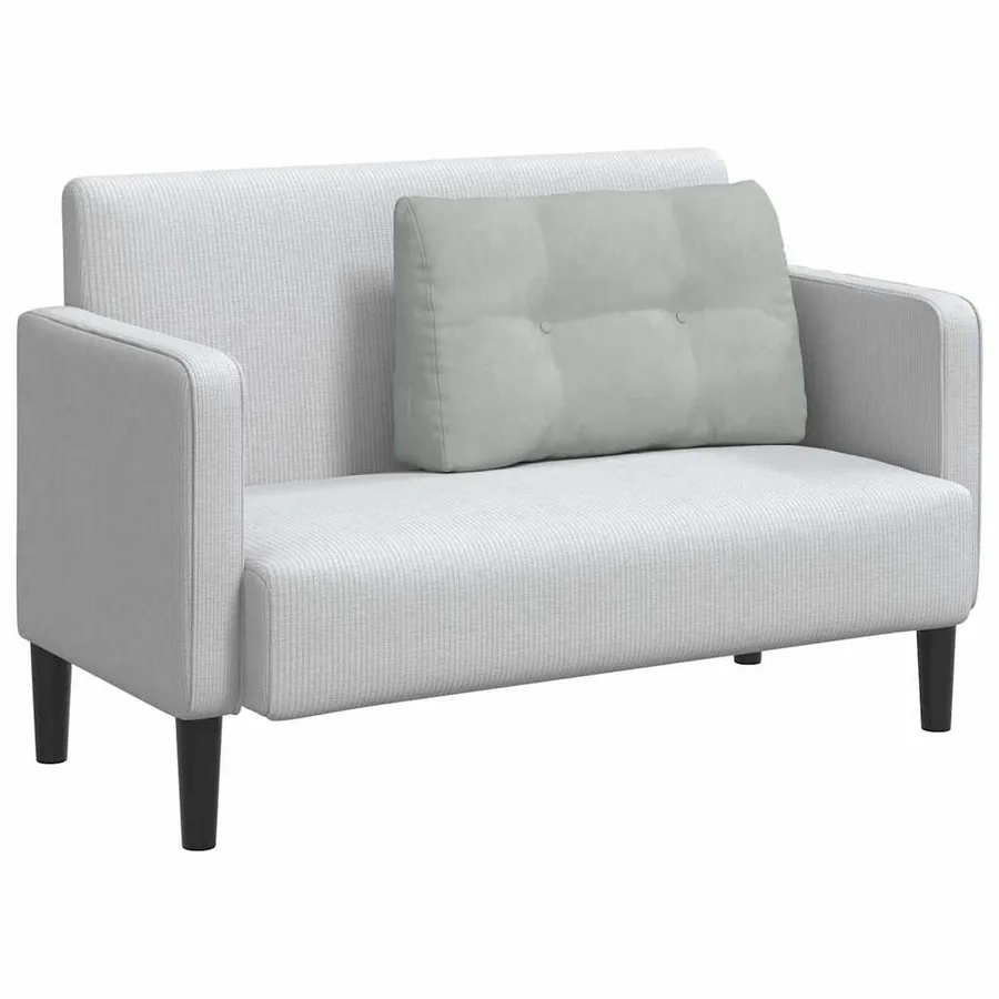 Coussin de Dos Gris clair 80 x 24 x 50 cm Velours - 3