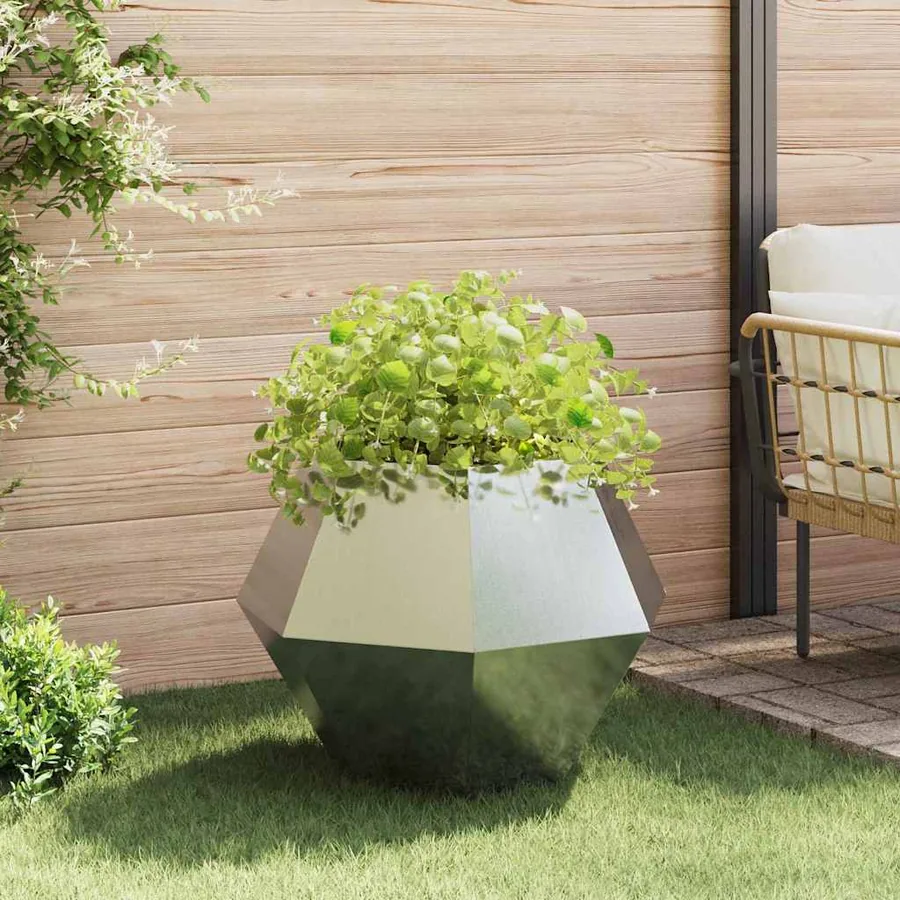 Jardinière 2 pc Argent 75 x 75 x 60 cm Acier galvanisé - 4