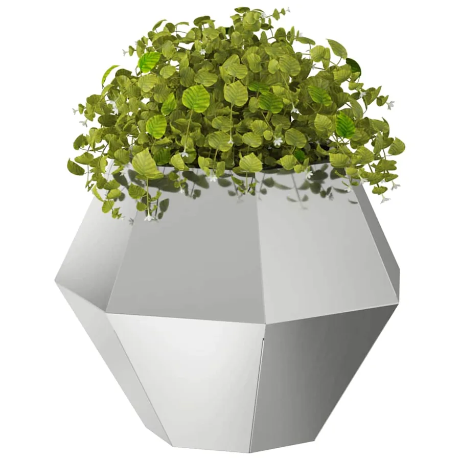 Jardinière 2 pc Argent 50 x 50 x 40 cm Acier galvanisé - 3
