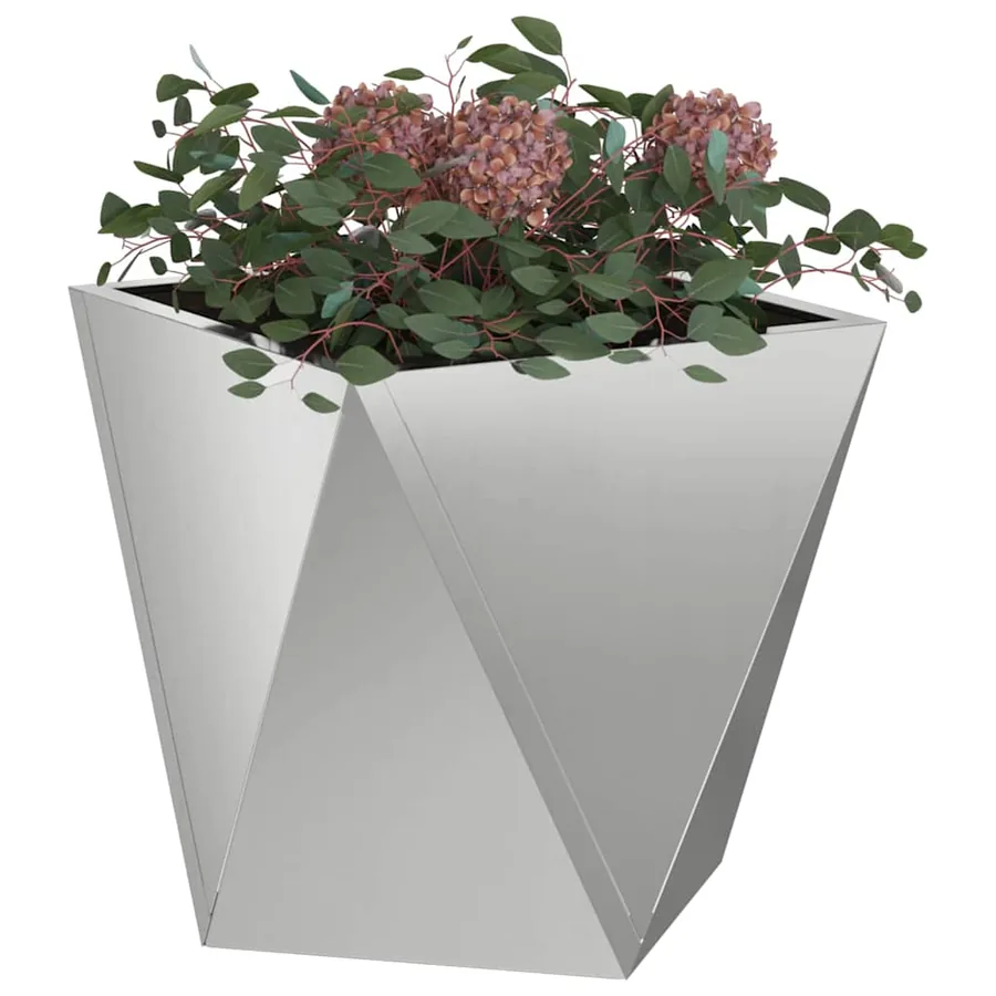 Jardinière 2 pc Argent 30 x 30 x 30 cm Acier galvanisé - 3
