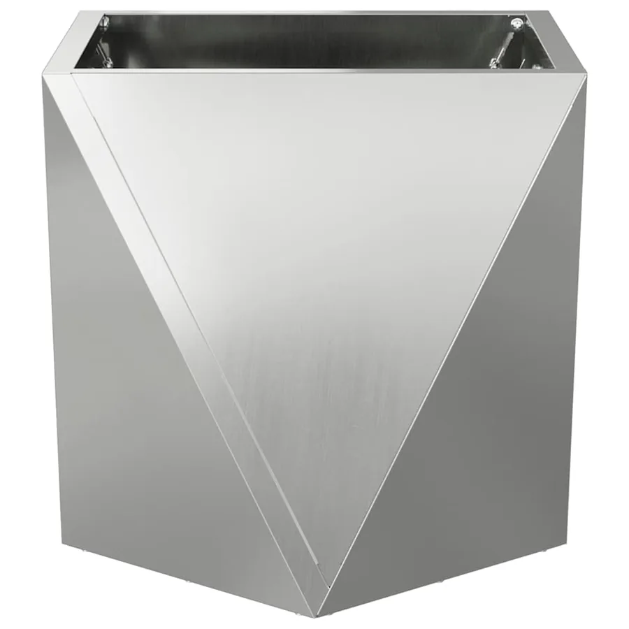 Jardinière 2 pc Argent 30 x 30 x 30 cm Acier galvanisé - 6