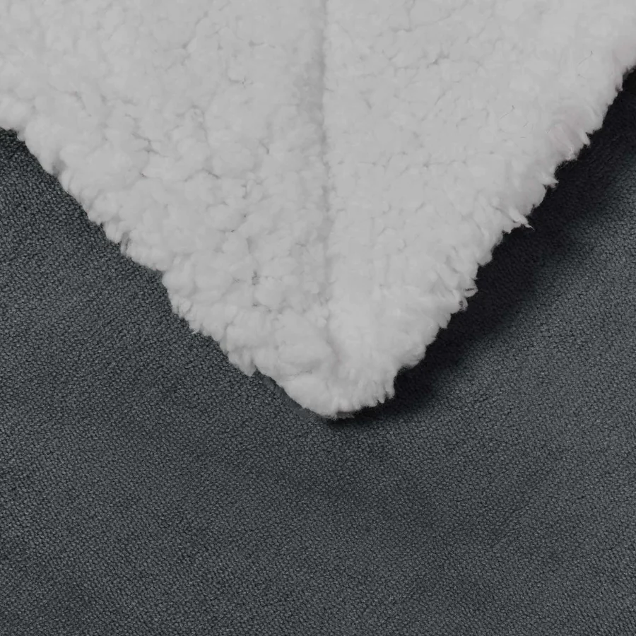 Jeté Gris foncé 130 x 150 cm Toison - 5
