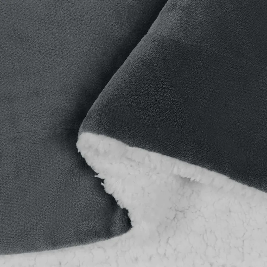Jeté Gris foncé 130 x 150 cm Toison - 6