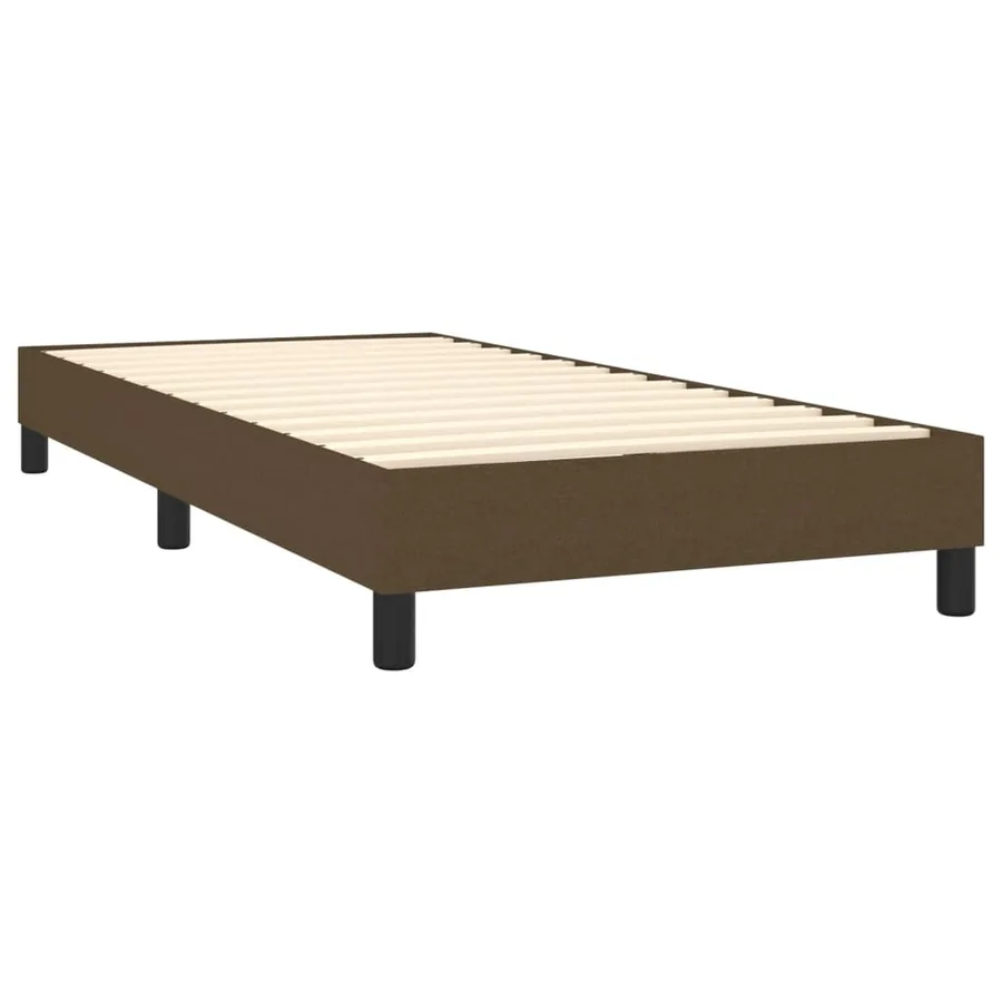 Sommier à lattes de lit avec matelas Marron foncé 100x200 cm - 4