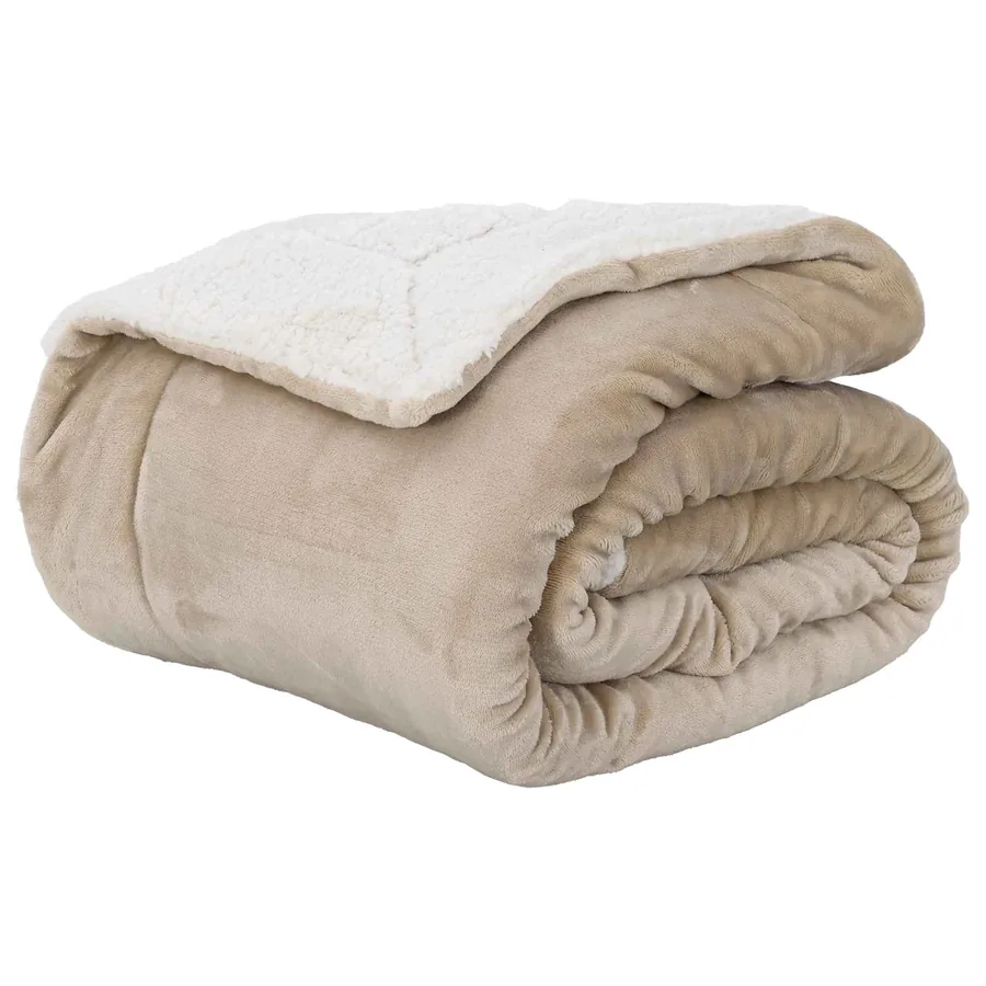 Jeté Beige 150 x 200 cm Toison - 2