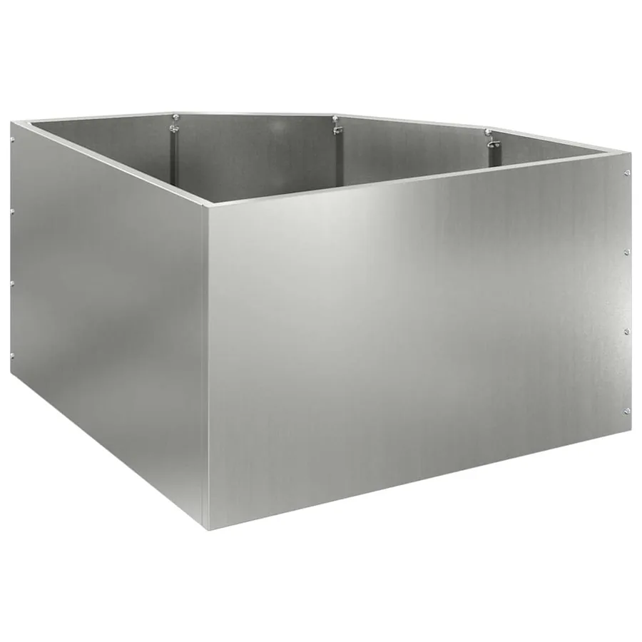 Jardinière d'Angle Argent 60 x 60 x 35 cm Acier galvanisé - 7