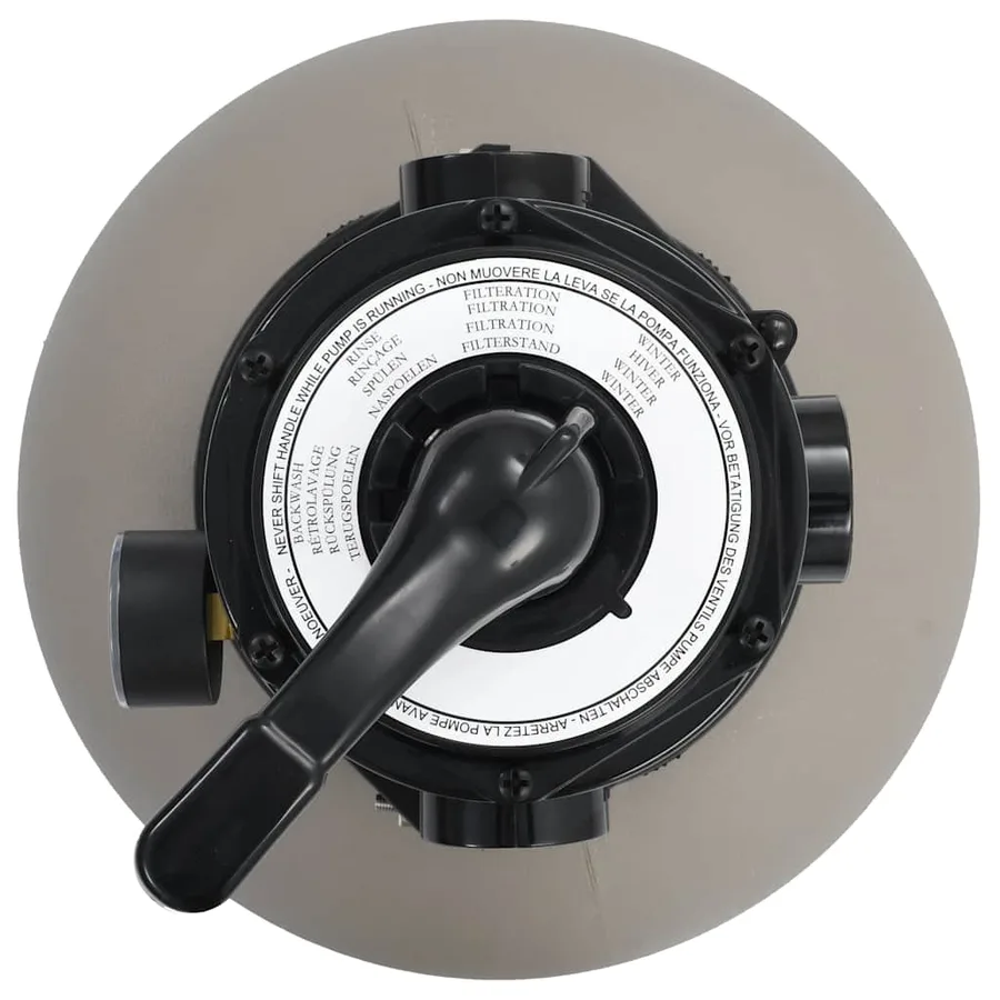 Swimming pool sand filter with 4-way valve Grey 350 mm - 2