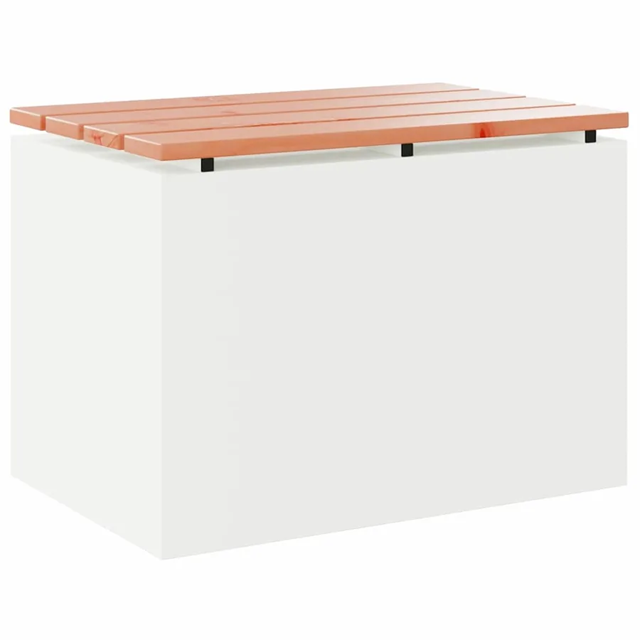 Banc de jardin Blanc 60 x 40 x 43 cm Acier - 2