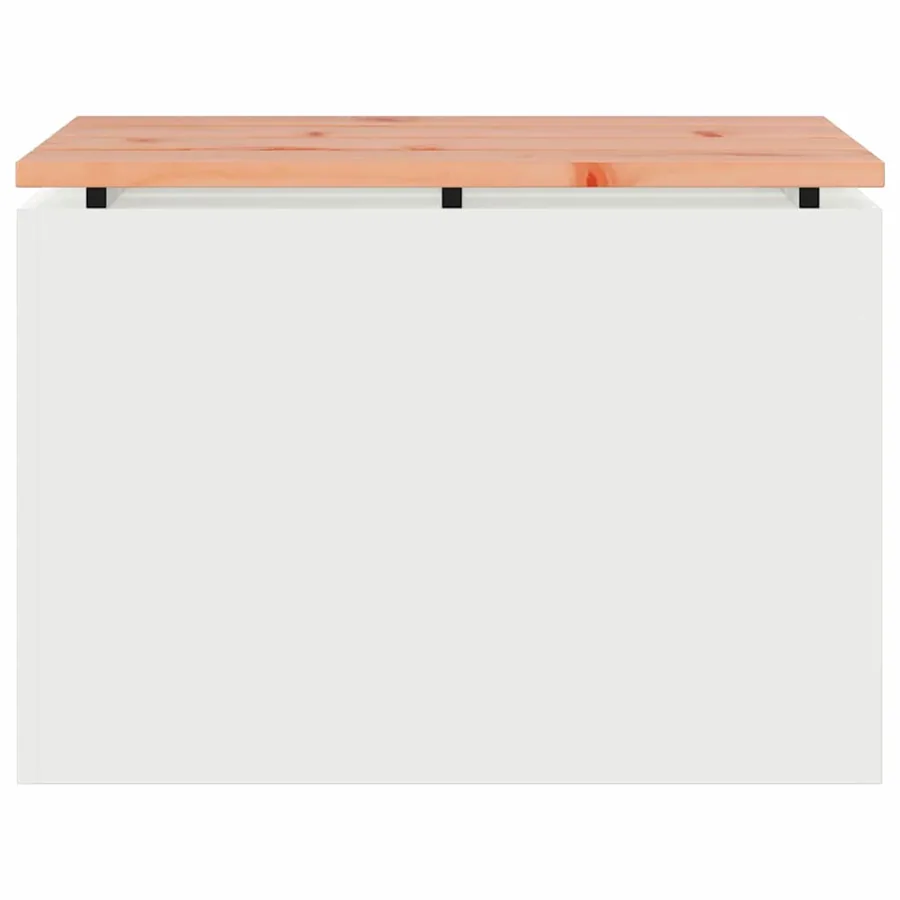 Banc de jardin Blanc 60 x 40 x 43 cm Acier - 4