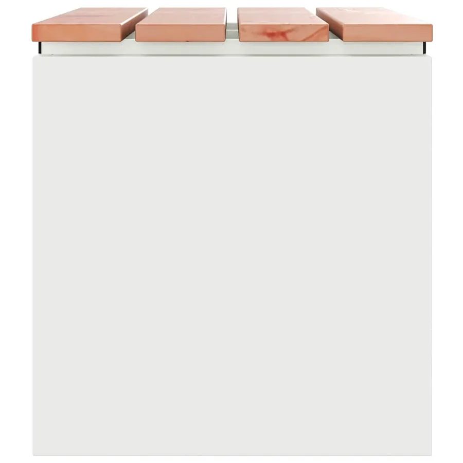 Banc de jardin Blanc 60 x 40 x 43 cm Acier - 5