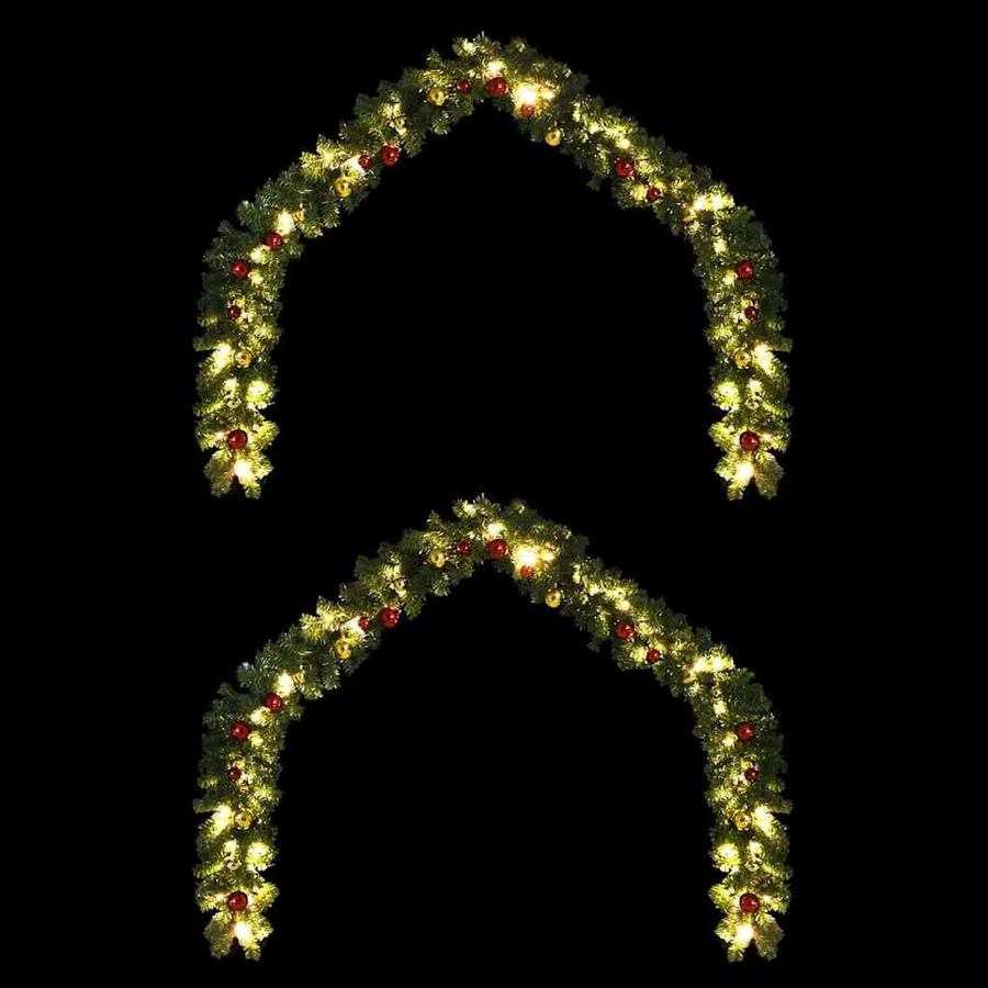 Guirlande de Noël avec 600 LED 2 pcs Vert PVC - 2