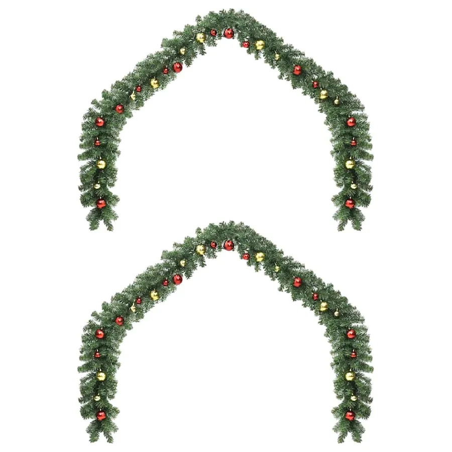 Guirlande de Noël avec 600 LED 2 pcs Vert PVC - 3