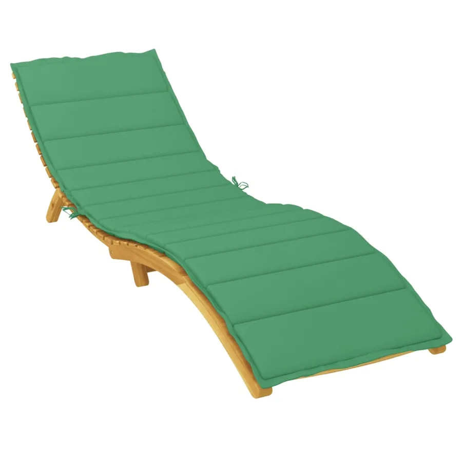 Coussin de chaise longue vert 200x70x3 cm tissu oxford - 3