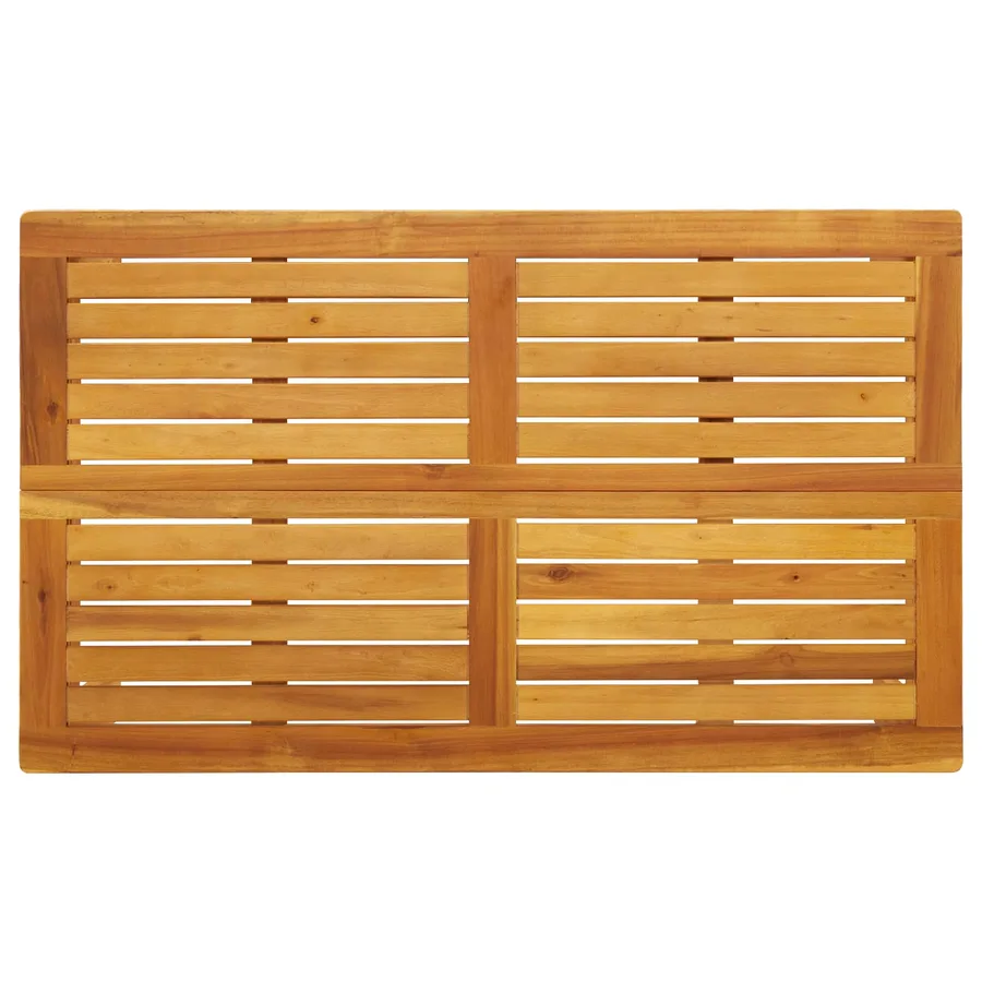 Ensemble de Canapés Uni 2 pcs Beige Bois d'Acacia Massif - 12