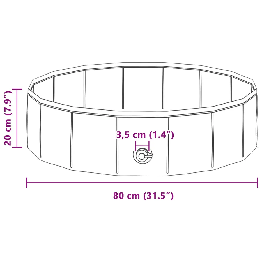 Piscine pour enfants Bleu Ø 80 x 20 cm - 7