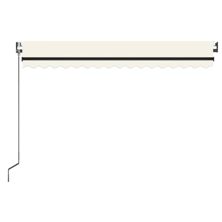 Auvent automatique avec capteur de vent et LED 450x350 cm Crème - 3