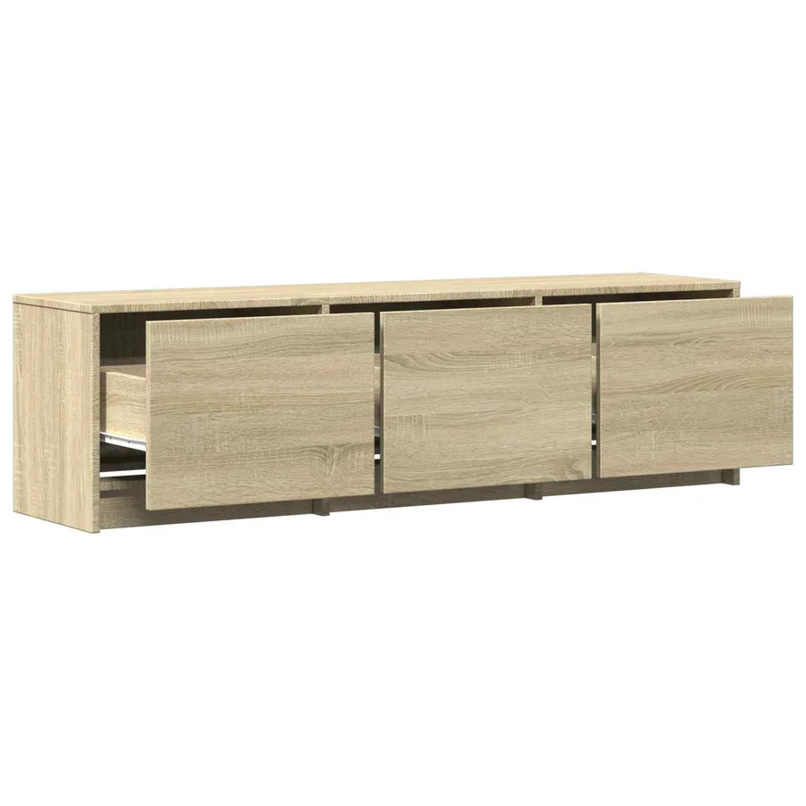 Meuble TV avec LED 140 x 34 x 40 cm Chêne Sonoma - 10