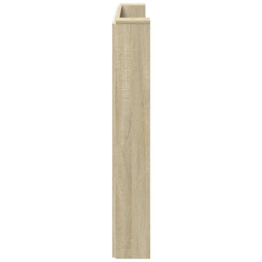 Tête de lit de rangement avec LED Chêne Sonoma - 6