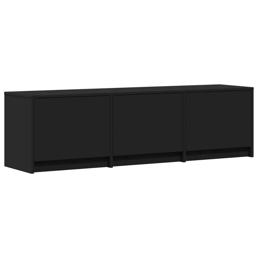 Meuble TV avec LED 140 x 34 x 40 cm Noir Bois d’ingénierie - 5