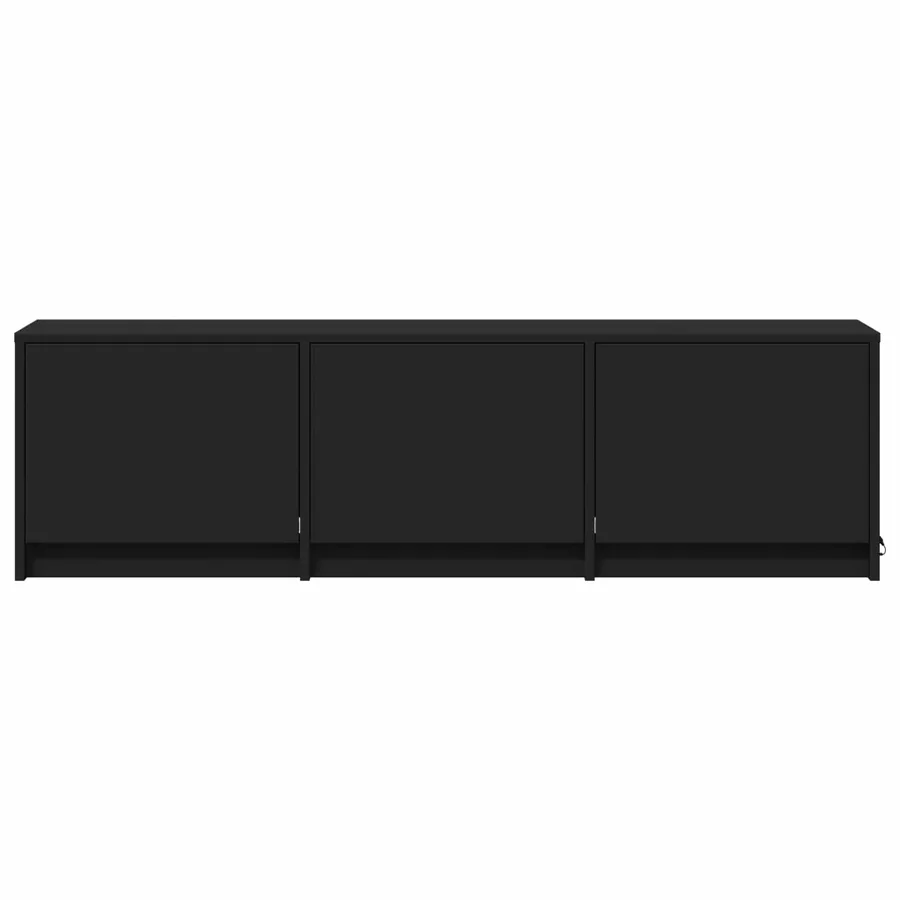Meuble TV avec LED 140 x 34 x 40 cm Noir Bois d’ingénierie - 6
