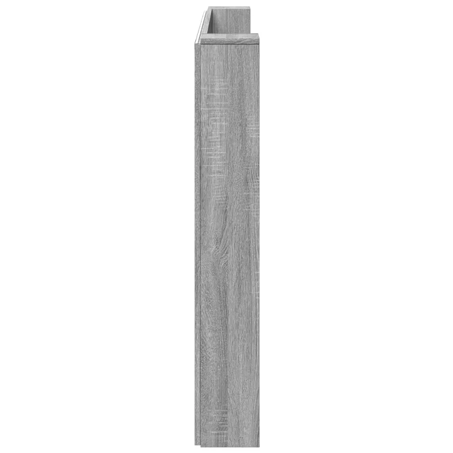Tête de lit de rangement avec LED Sonoma gris Bois d'ingénierie - 6