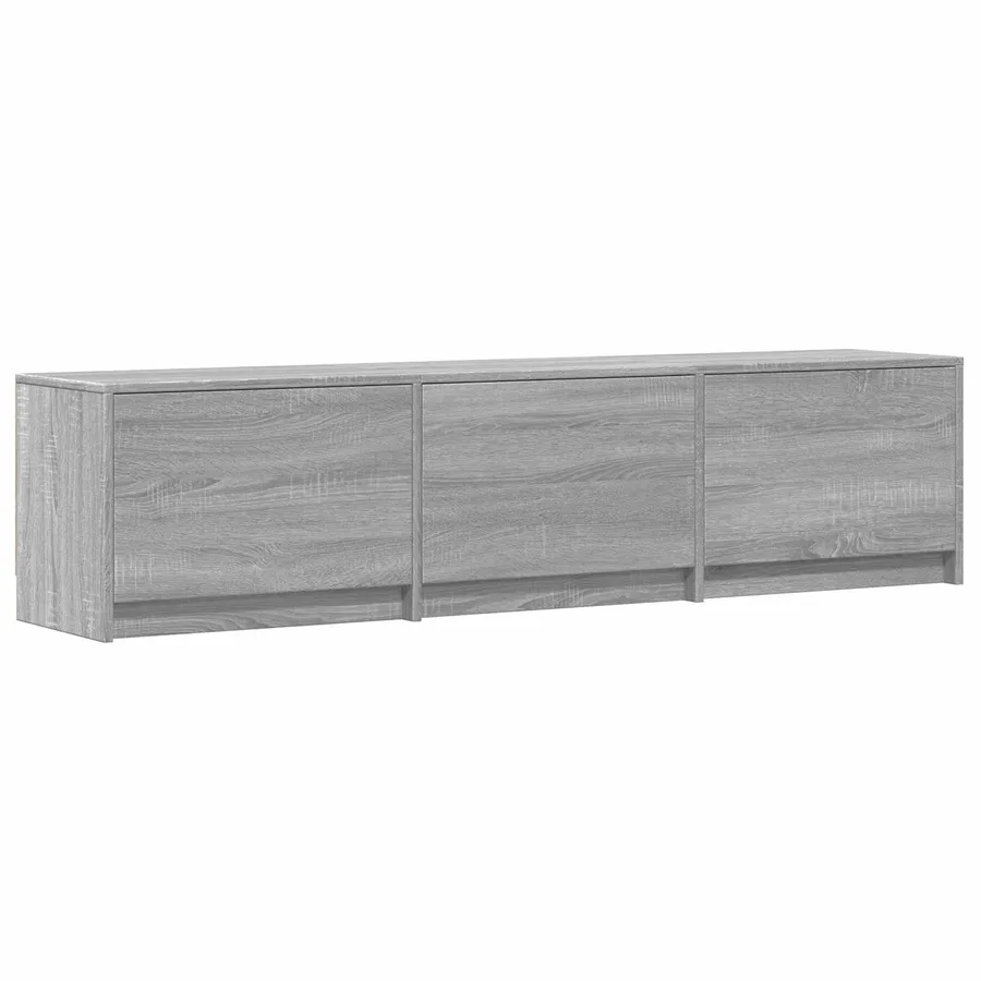 Meuble TV avec LED 165x34x40 cm Gris Sonoma Bois d’ingénierie - 5