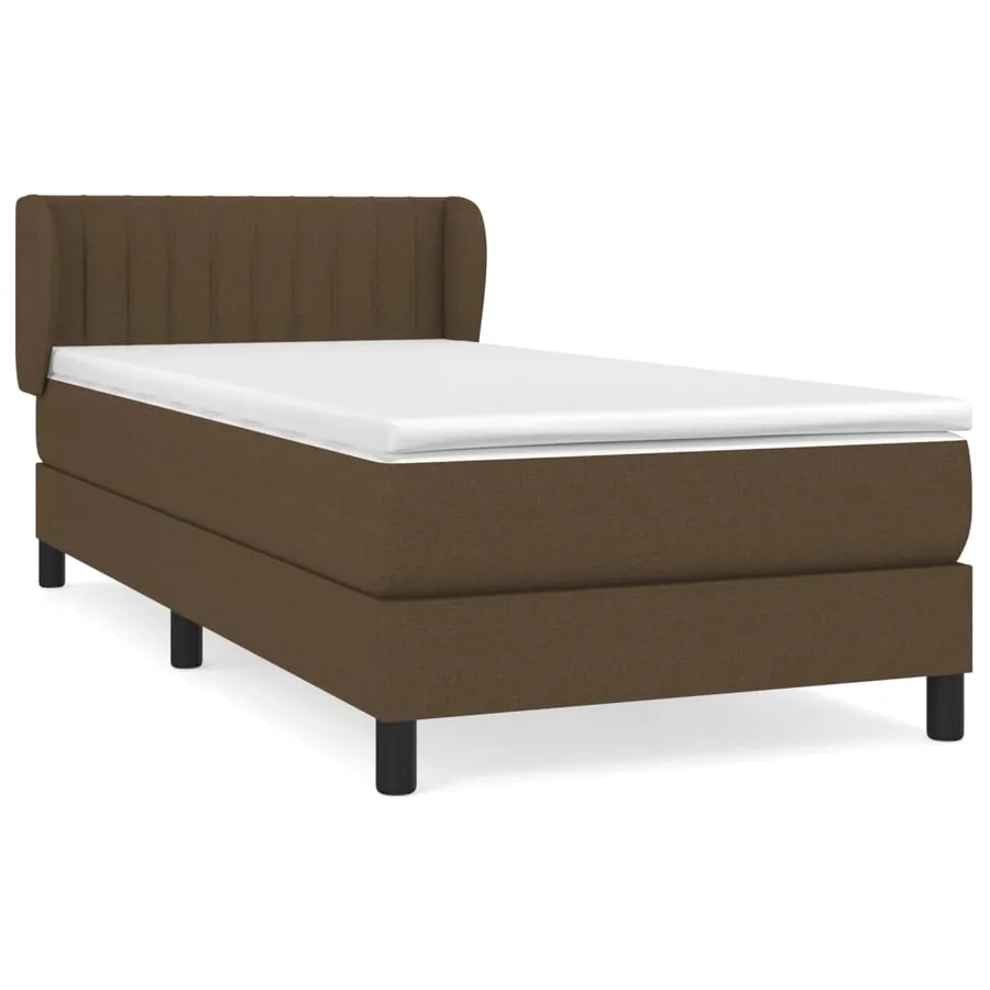 Sommier à lattes de lit avec matelas Marron foncé 100x200 cm - 2