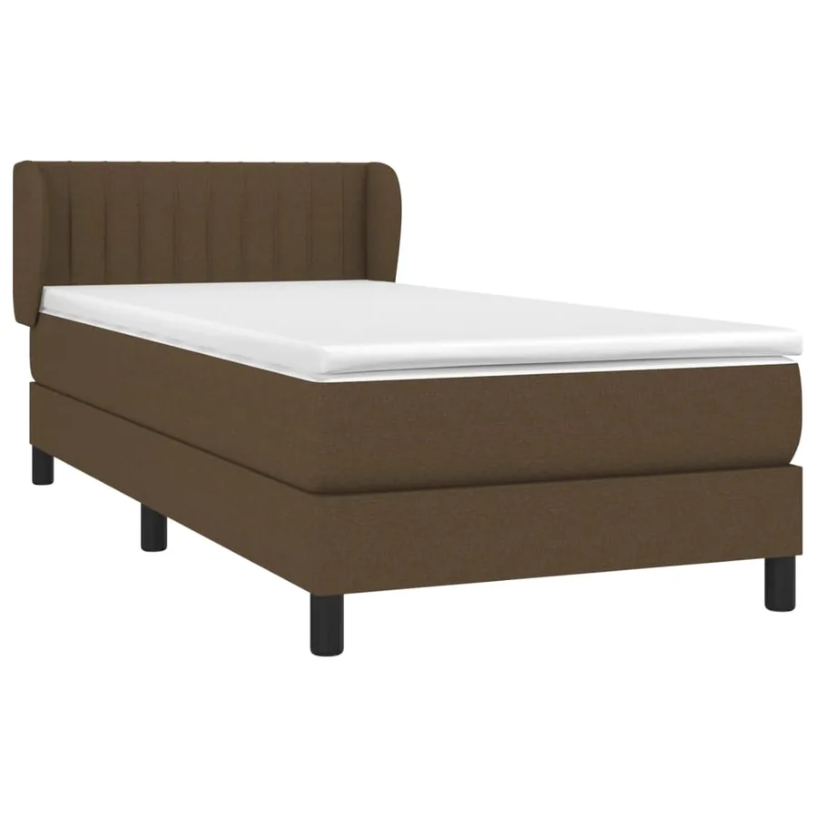 Sommier à lattes de lit avec matelas Marron foncé 100x200 cm - 3