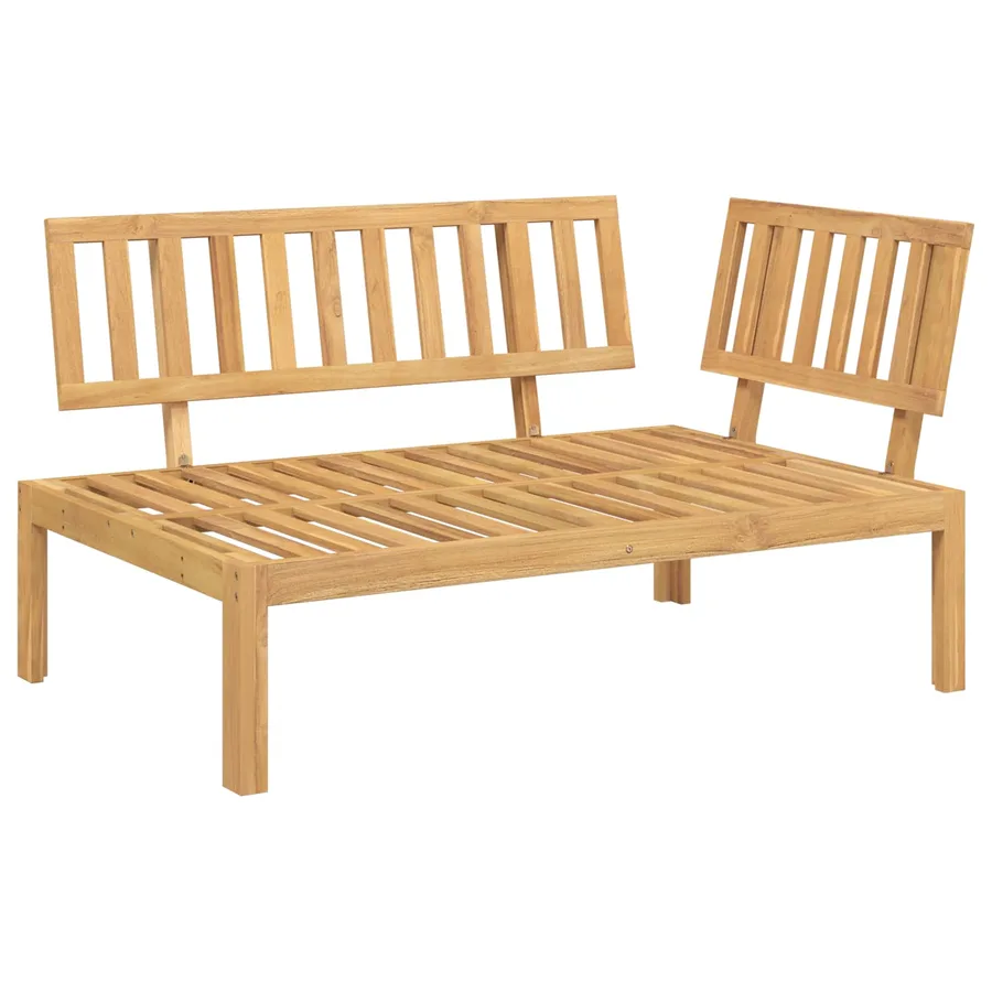 Ensemble de Canapés Noir 133 x 92 x 69 cm Bois d'Acacia Massif - 3