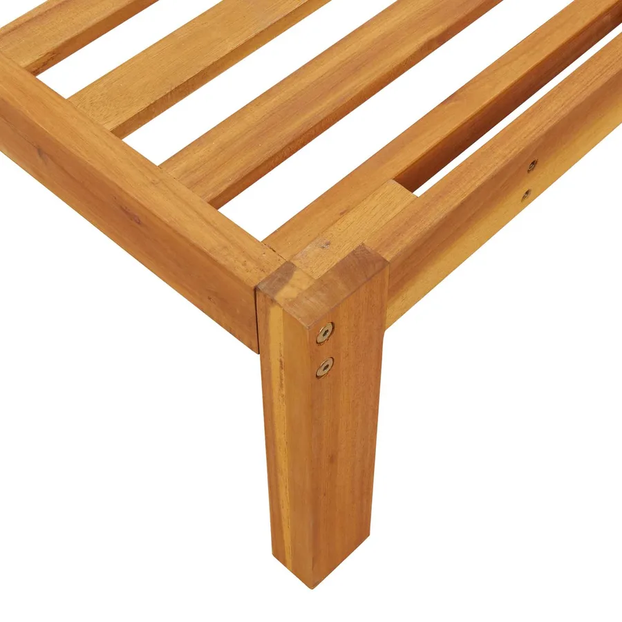 Ensemble de Canapés Uni 5 pcs Beige Bois d'Acacia Massif - 14