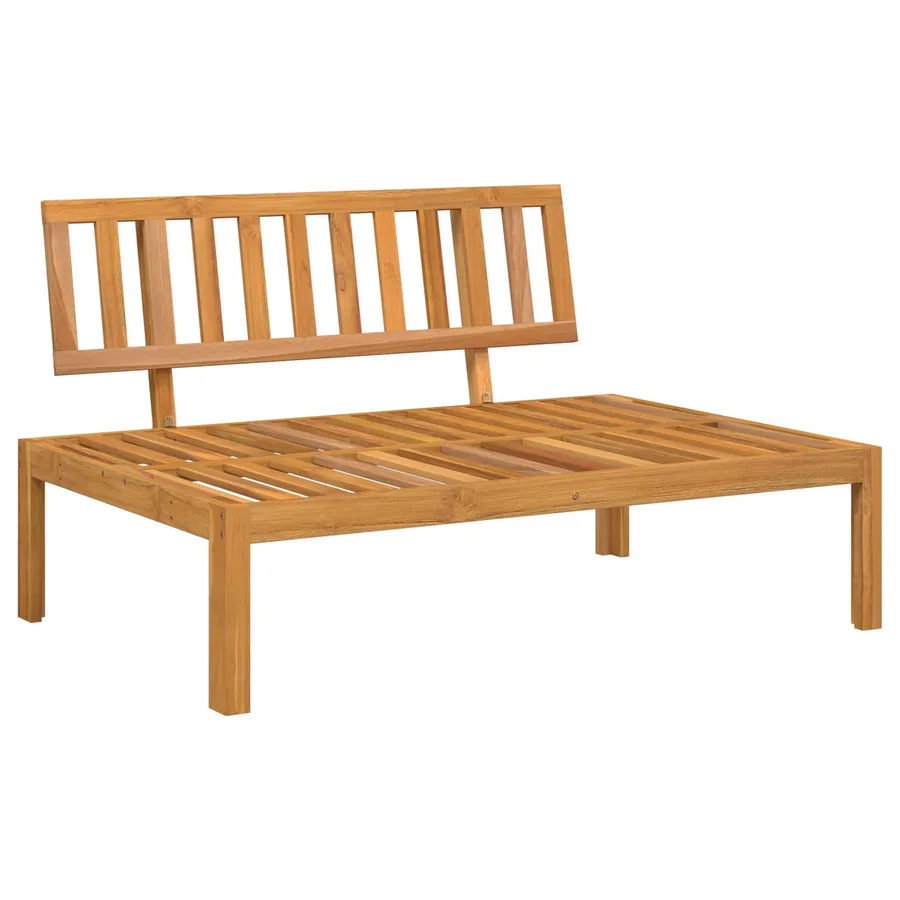 Ensemble de Canapés Uni 5 pcs Beige Bois d'Acacia Massif - 5